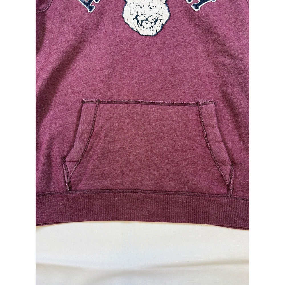 Y2K Abercrombie & Fitch Men Hoodie Burgundy Heather Tiger Graphic  Medium - Picture 8 of 8